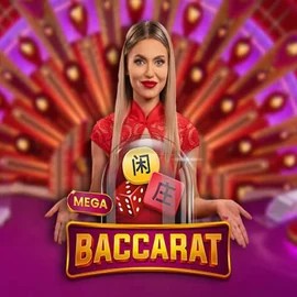 Mega Baccarat logo by Pragmatic Play at Wild Robin Casino