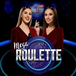 Mega Roulette online game logo by Pragmatic Play on wildsrobin.fr